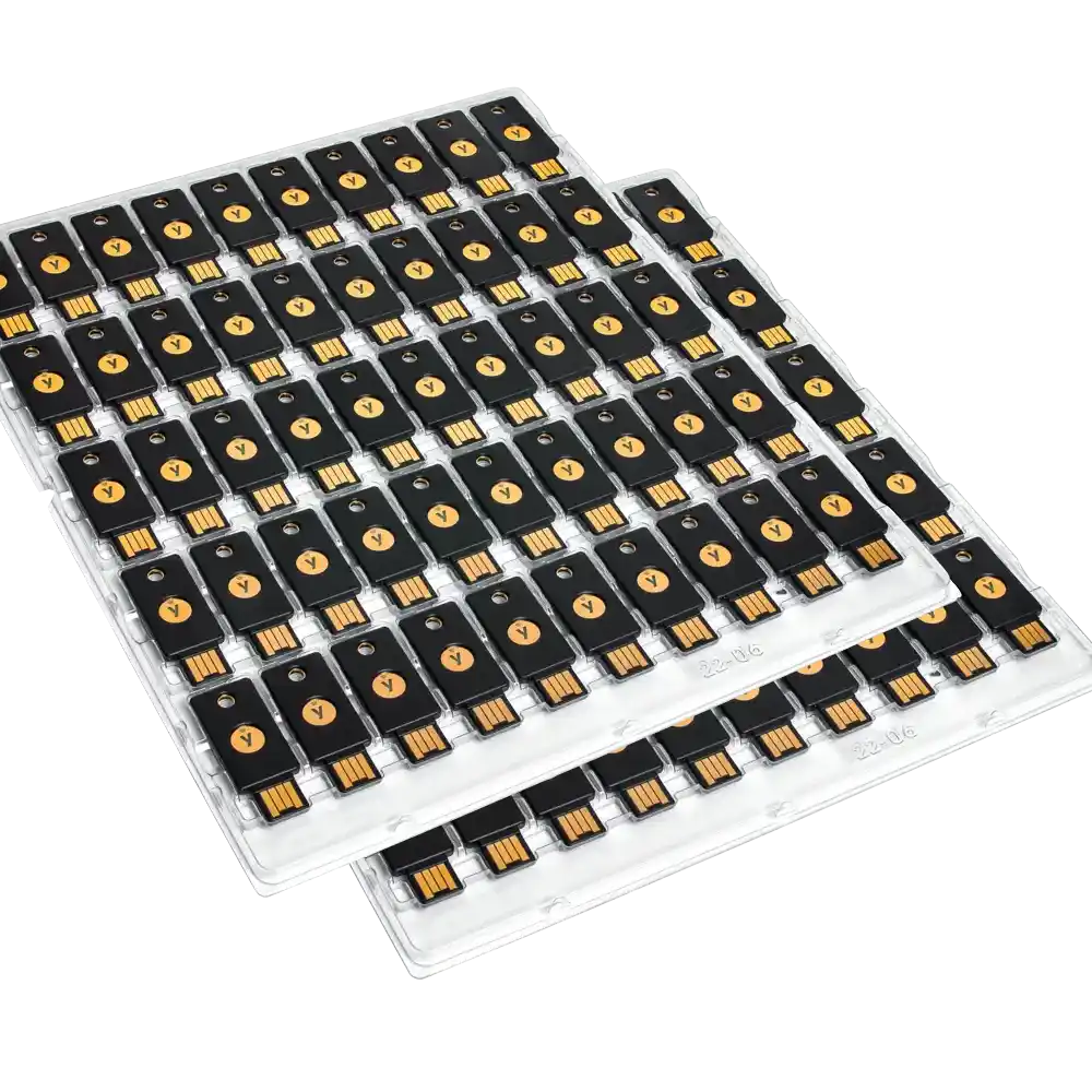 photo représentant un pack de 100 yubikey security key NFC