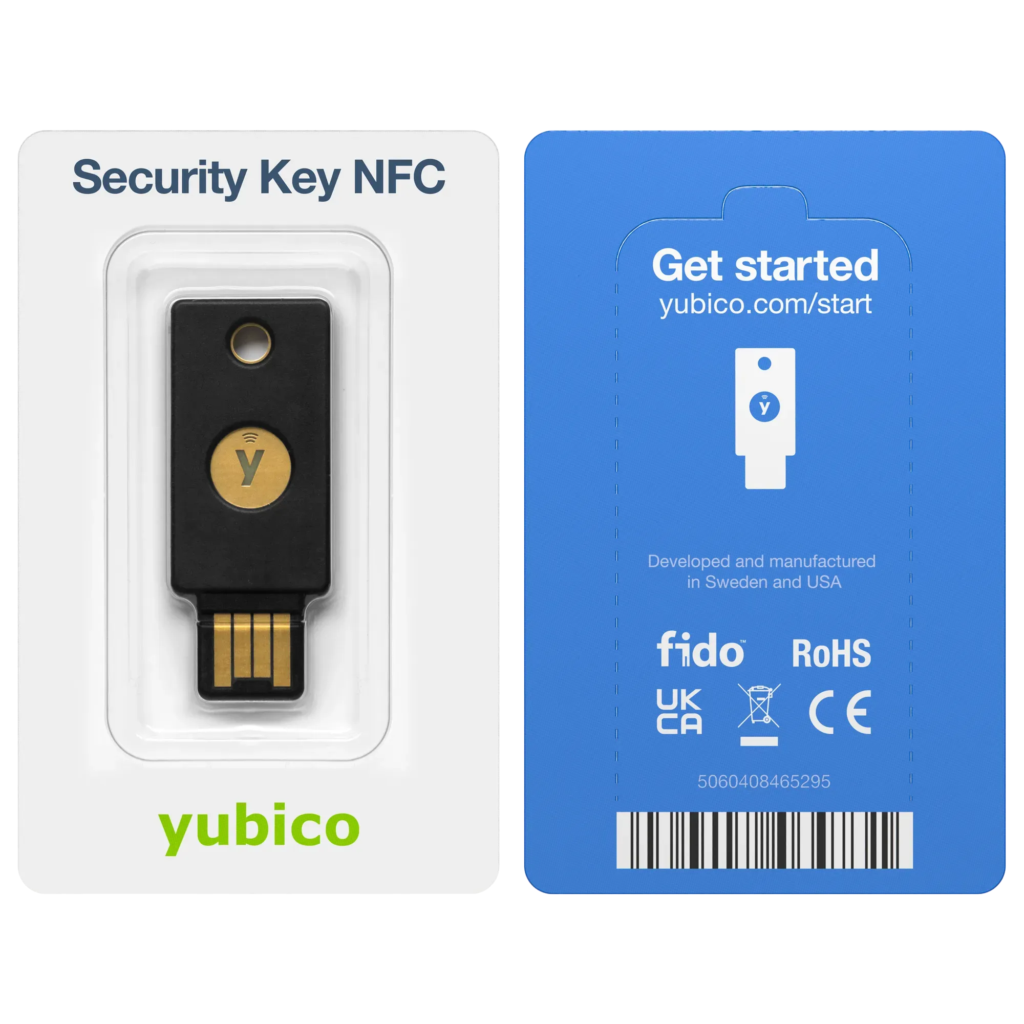 Yubico Security keys FIDO2 U2F NFC USB A dans son emballage d'origine