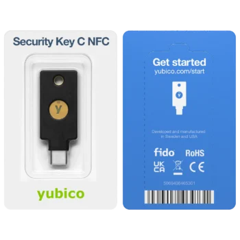 Yubico Security keys FIDO2 U2F NFC USB C dans son emballage d'origine