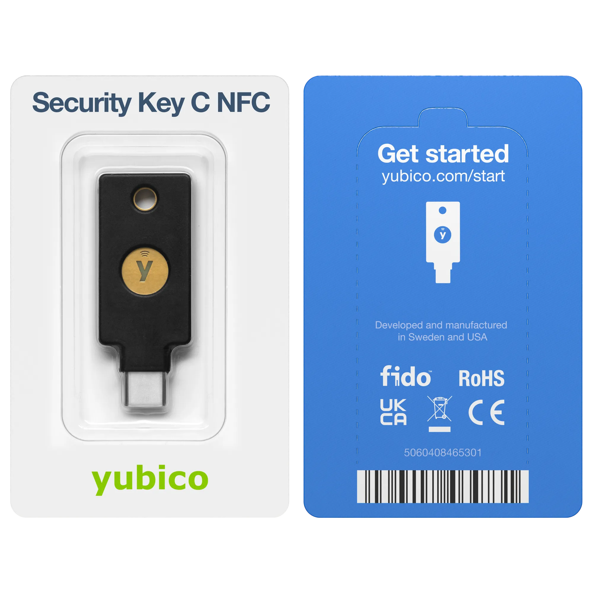 Yubico Security keys FIDO2 U2F NFC USB C dans son emballage d'origine