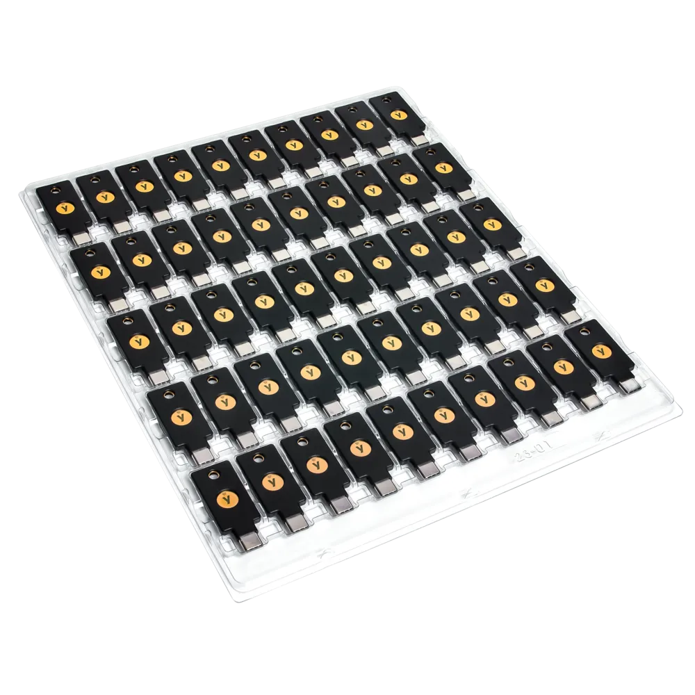 photo représentant un pack de 50 yubikey 5C NFC