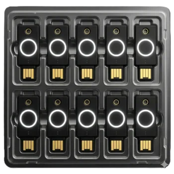 Pack de 10 YubiKey Bio – FIDO Edition USB-A à lecteur d'empreinte digitale