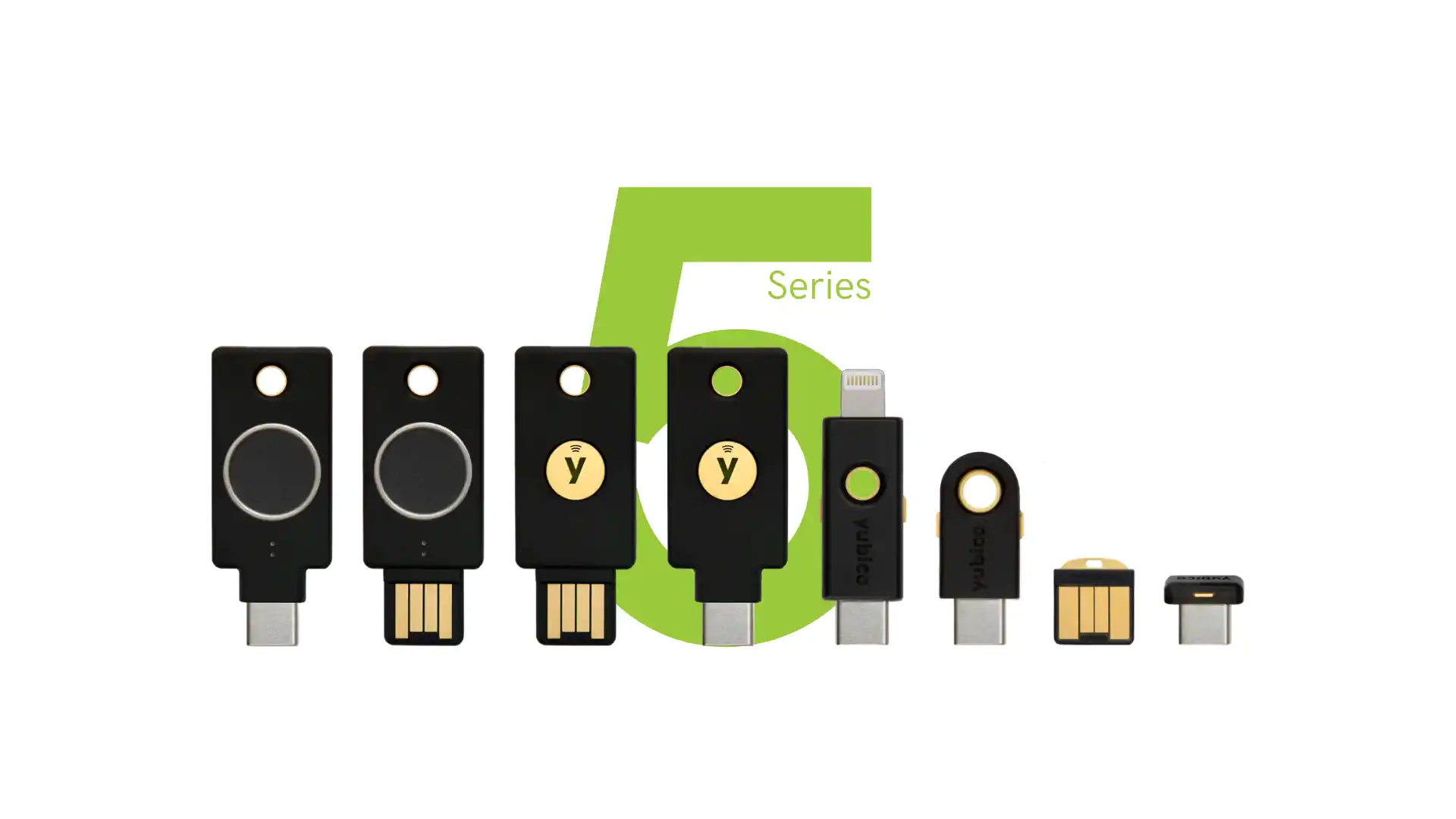 yubikey_serie_5_banniere Gamme complète de clés de sécurité Yubico YubiKey Série 5, Bio et Nano pour une protection physique FIDO2 et 2FA.